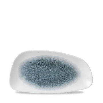 Raku Topaz Blue Chefs' Geo Plate 30 x 15.5cm